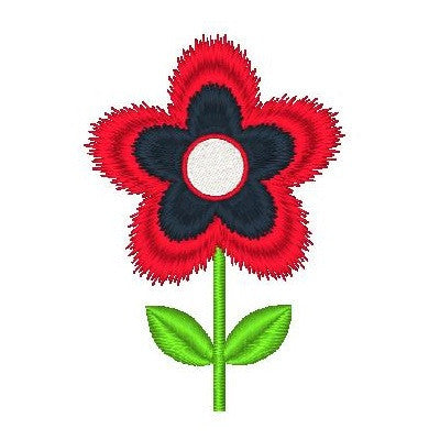 Mini fill stitch flower machine embroidery design by embroiderytree.com