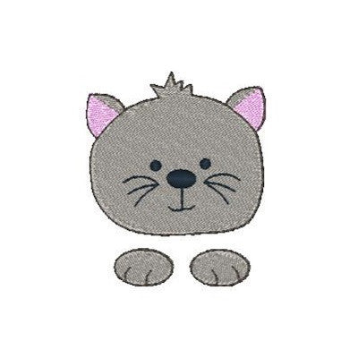 Pocket Kitten machine embroidery design by embroiderytree.com