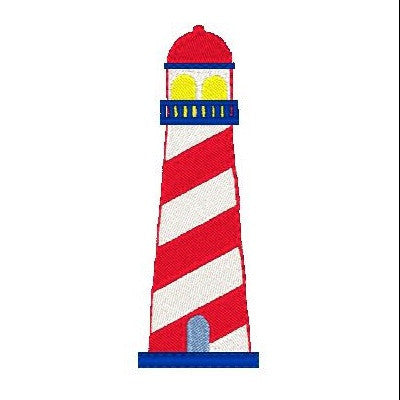 Lighthouse machine embroidery design by embroiderytree.com