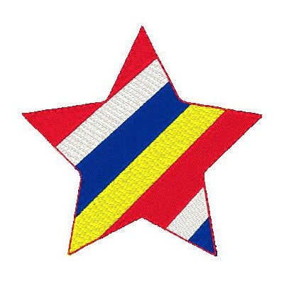 Star machine embroidery design by embroiderytree.com