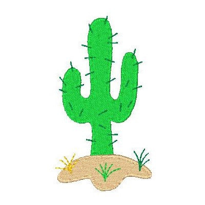 Cactus machine embroidery design by embroiderytree.com