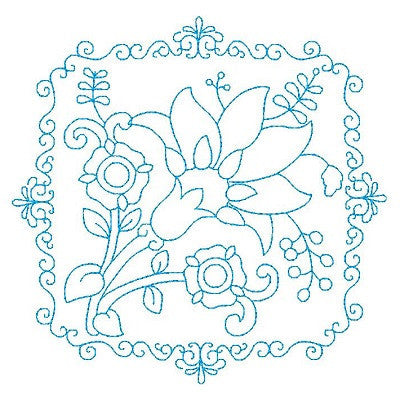 Les Fleurs Belle Biazze Quilt Blocks - 8 - Embroidery Tree
