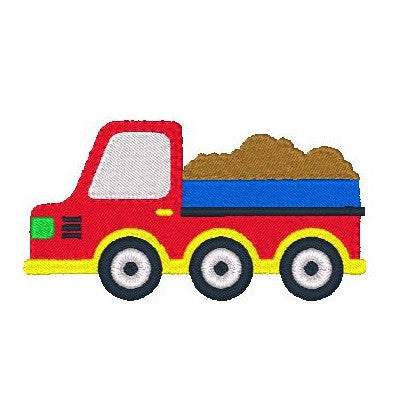 Tipper truck machine embroidery design by embroiderytree.com