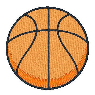 Basketball fill stitch machine embroidery design by rosiedayembroidery.com