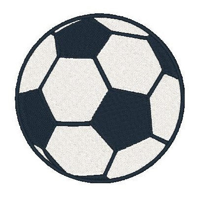Soccer ball machine embroidery design by embroiderytree.com