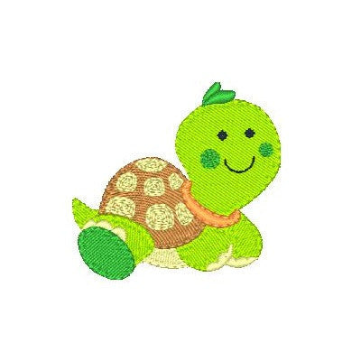 Baby turtle machine embroidery design by embroiderytree.com