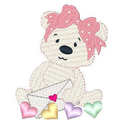 Valentine bear machine embroidery design by embroiderytree.com