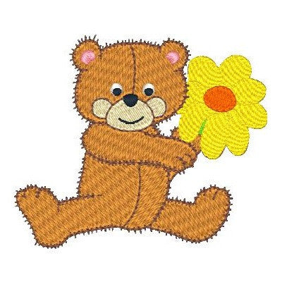 Old fashioned bear machine embroidery design by embroiderytree.com