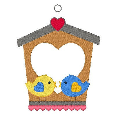 Love birds machine embroidery design by embroiderytree.com