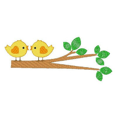 Love birds machine embroidery design by embroiderytree.com