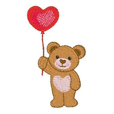 Valentine teddy bear machine embroidery designs by embroiderytree.com
