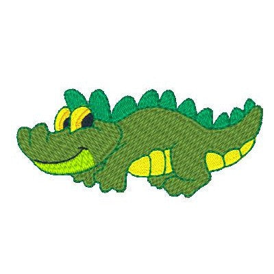 Baby crocodile machine embroidery design by rosiedayembroidery.com