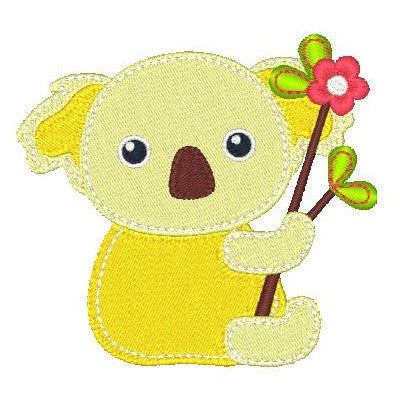 Koala machine embroidery design by rosiedayembroidery.com