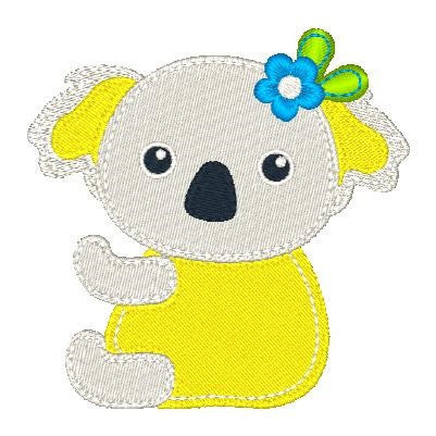 Koala machine embroidery design by rosiedayembroidery.com
