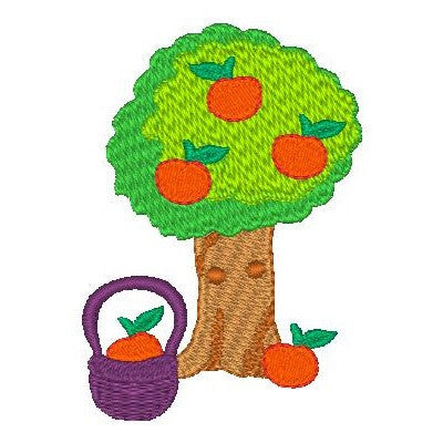 Apple tree machine embroidery design by rosiedayembroidery.com