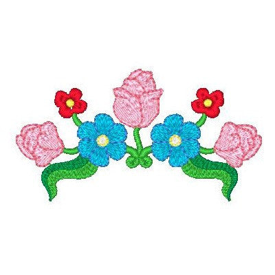 Floral border machine embroidery design by rosiedayembroidery.com