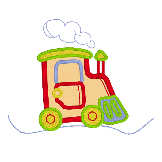 Machine Applique Train Toy Train Applique Machine Embroidery Design | Rosieday Embroidery ...