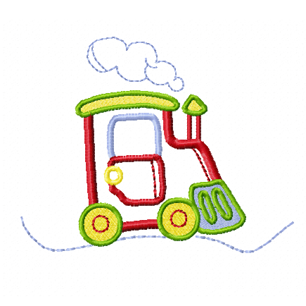 Toy train applique machine embroidery design by rosiedayembroidery.com