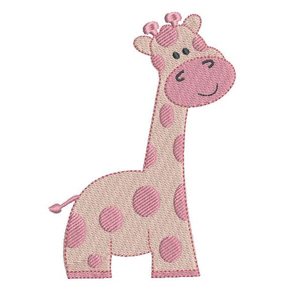 Baby giraffe machine embroidery designs by rosiedayembroidery.com
