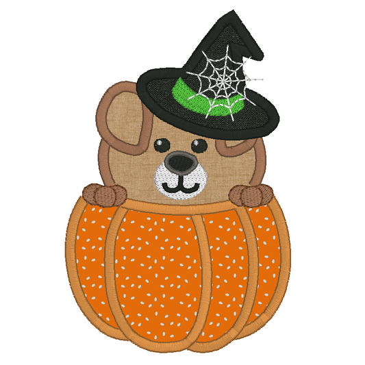 Halloween puppy applique machine embroidery design by rosiedayembroidery.com