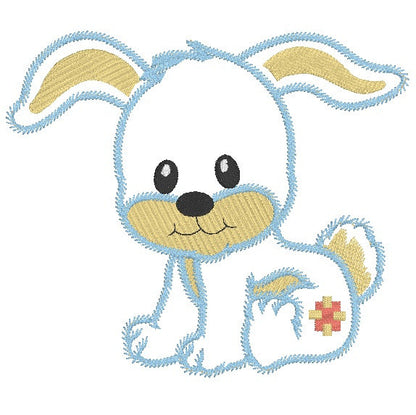 Bunny -Applique Machine Embroidery Design by rosiedayembroidery.com