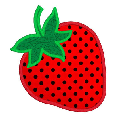 Strawberry applique machine embroidery design by rosiedayembroidery.com