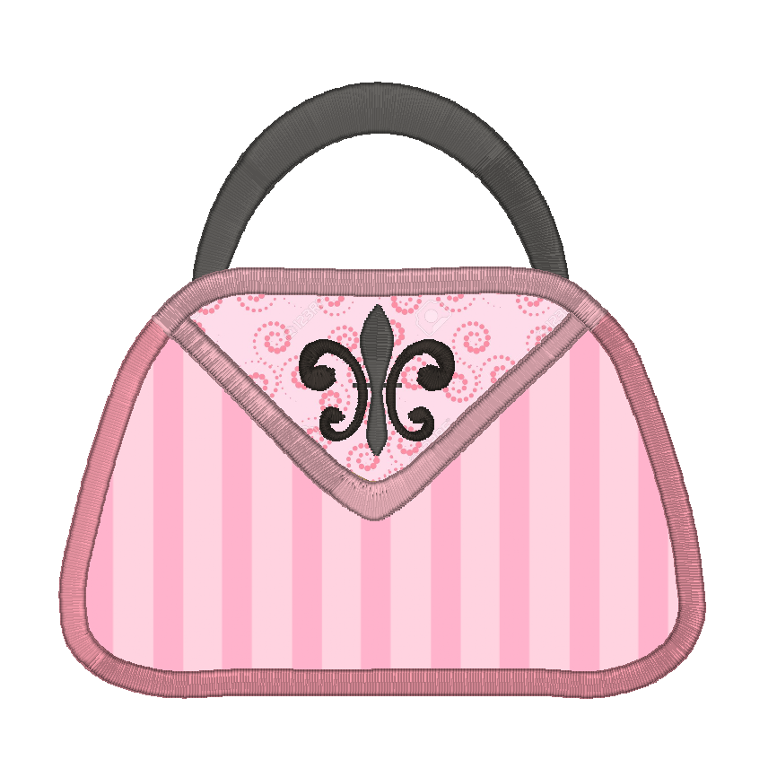 French handbag applique machine embroidery design by rosiedayembroidery.com
