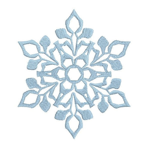Snowflake machine embroidery design by rosiedayembroidery.com