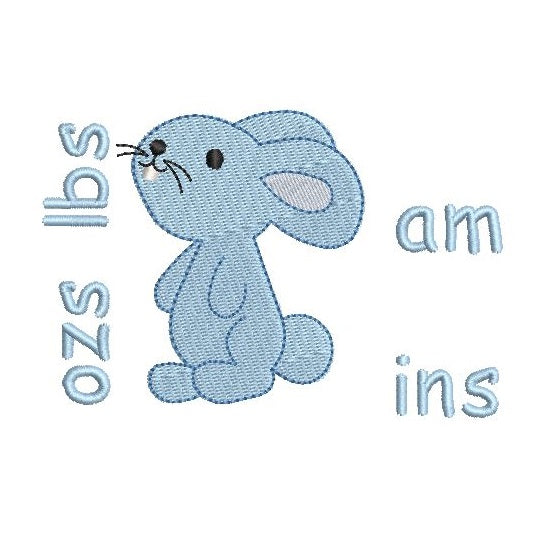 Baby birth announcement template machine embroidery design by rosiedayembroidery.com
