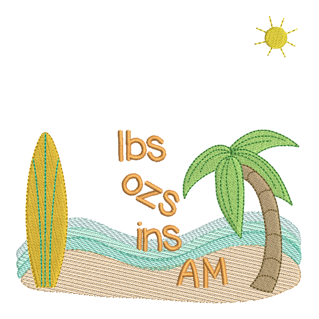 Baby Birth Announcement -Custom Embroidery Design by rosiedayembroidery.com