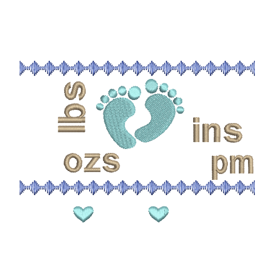 Baby birth announcement template machine embroidery design by rosiedayembroidery.com