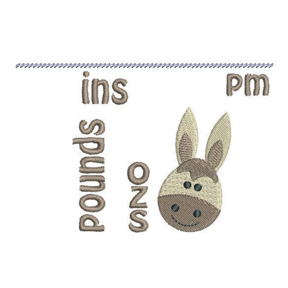 Baby birth announcement template machine embroidery design by rosiedayembroidery.com