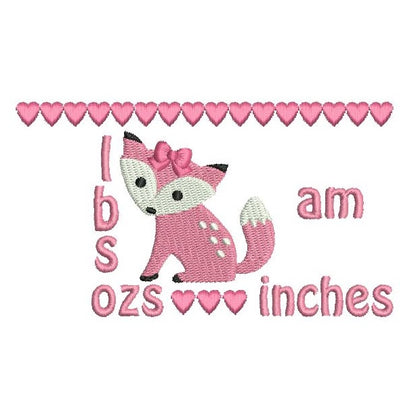 Baby birth announcement template machine embroidery design by rosiedayembroidery.com