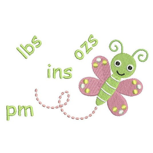 Baby birth announcement template machine embroidery design by rosiedayembroidery.com