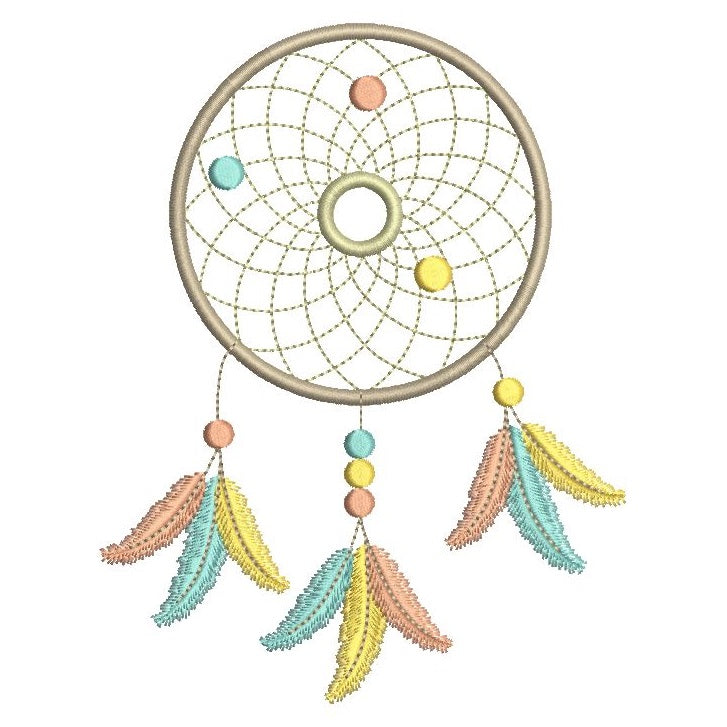 Dream Catcher machine embroidery design by rosiedayembroidery.com