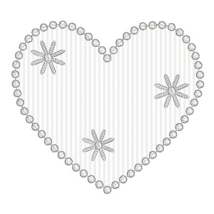 Love Heart Applique machine embroidery design by rosiedayembroidery.com