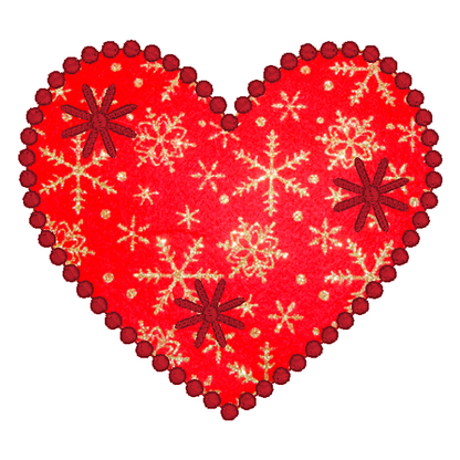 Love Heart Applique machine embroidery design by rosiedayembroidery.com