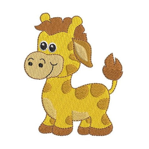 Cute giraffe machine embroidery design by rosiedayembroidery.com