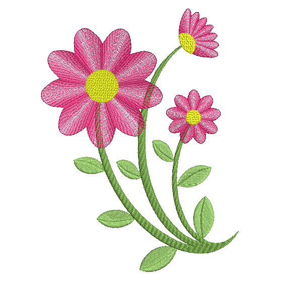 Ripple flower machine embroidery design by rosiedayembroidery.com