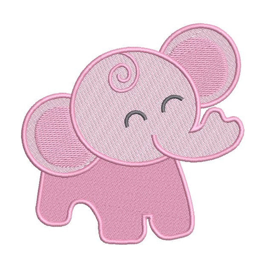 Baby elephant machine embroidery design by rosiedayembroidery.com