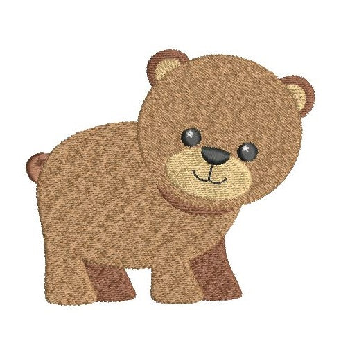 Mini fill stitch bear machine embroidery design by rosiedayembroidery.com