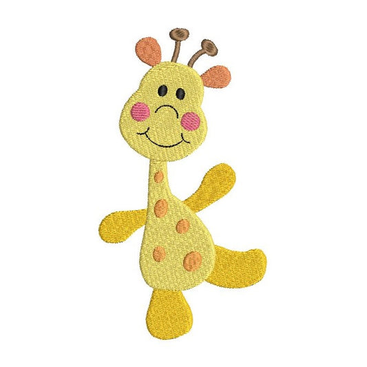 Cute giraffe machine embroidery design by rosiedayembroidery.com