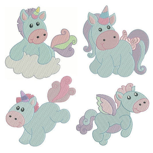Sweet unicorn machine embroidery designs by rosiedayembroidery.com