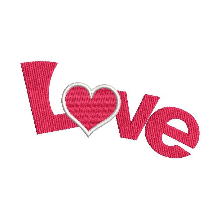 Valentine's Day love word machine embroidery design by rosiedayembroidery.com