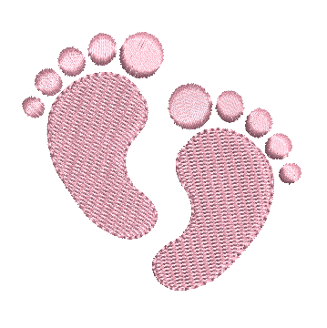 Baby feet machine embroidery design by rosiedayembroidery.com