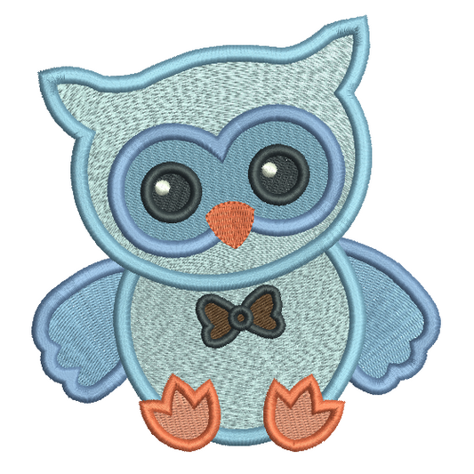 Baby boy owl machine embroidery design by rosiedayembroidery.com
