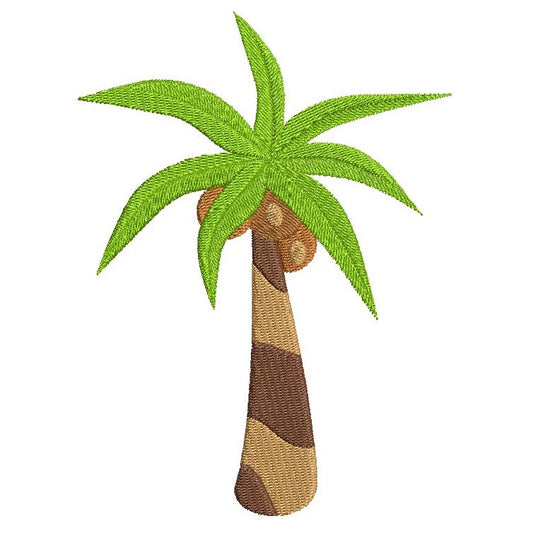 Palm tree machine embroidery design by rosiedayembroidery.com