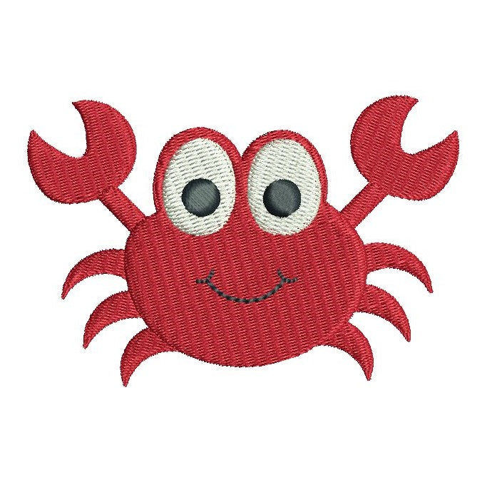 Crab machine embroidery design by rosiedayembroidery.com