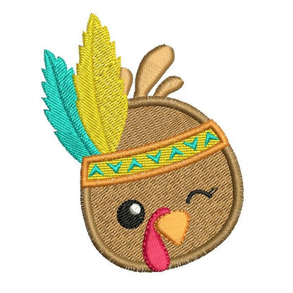 Thanksgiving turkey machine embroidery design by rosiedayembroidery.com