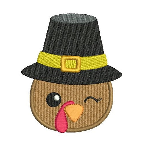 Thanksgiving turkey machine embroidery design by rosiedayembroidery.com